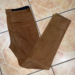 NWOT NEIMAN MARCUS Leather Straight-Leg Ponte Trousers